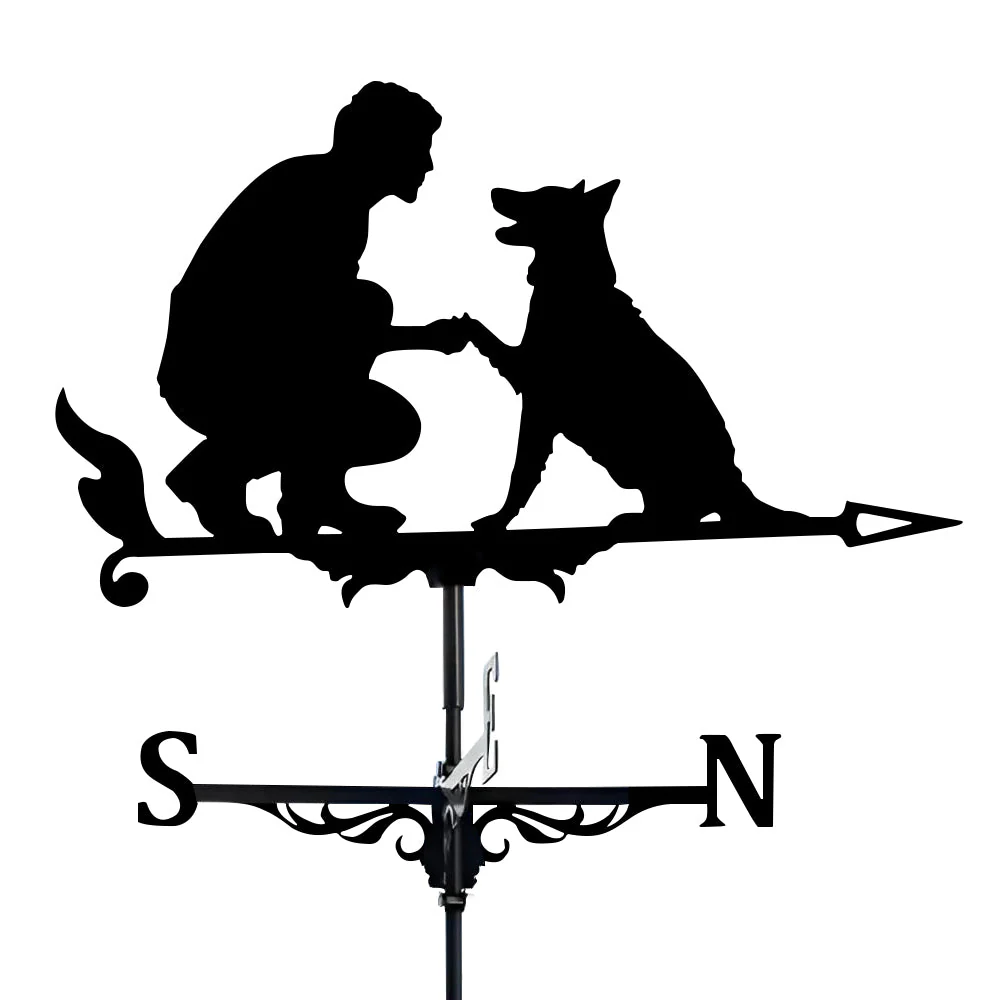Girouette en Acier Inoxydable Homme et Chien - Image 10