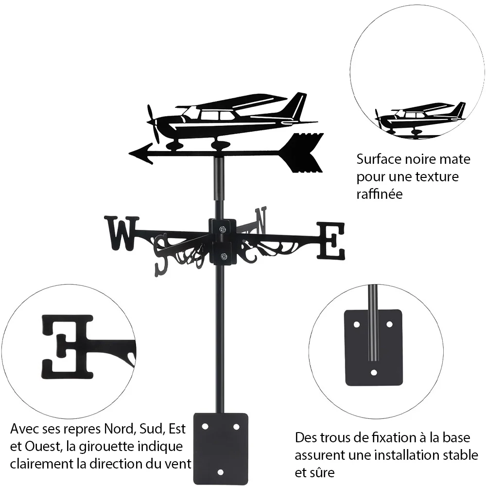 Girouette en Acier Inoxydable Hydravion - Image 11