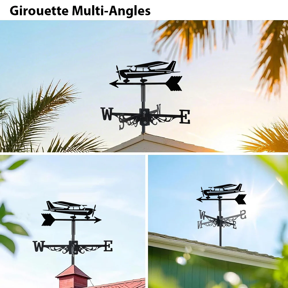 Girouette en Acier Inoxydable Hydravion - Image 3
