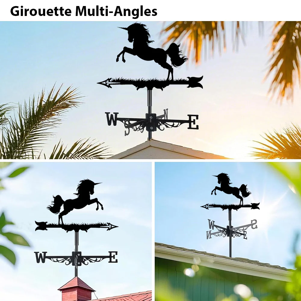 Girouette en Acier Inoxydable Licorne - Image 3
