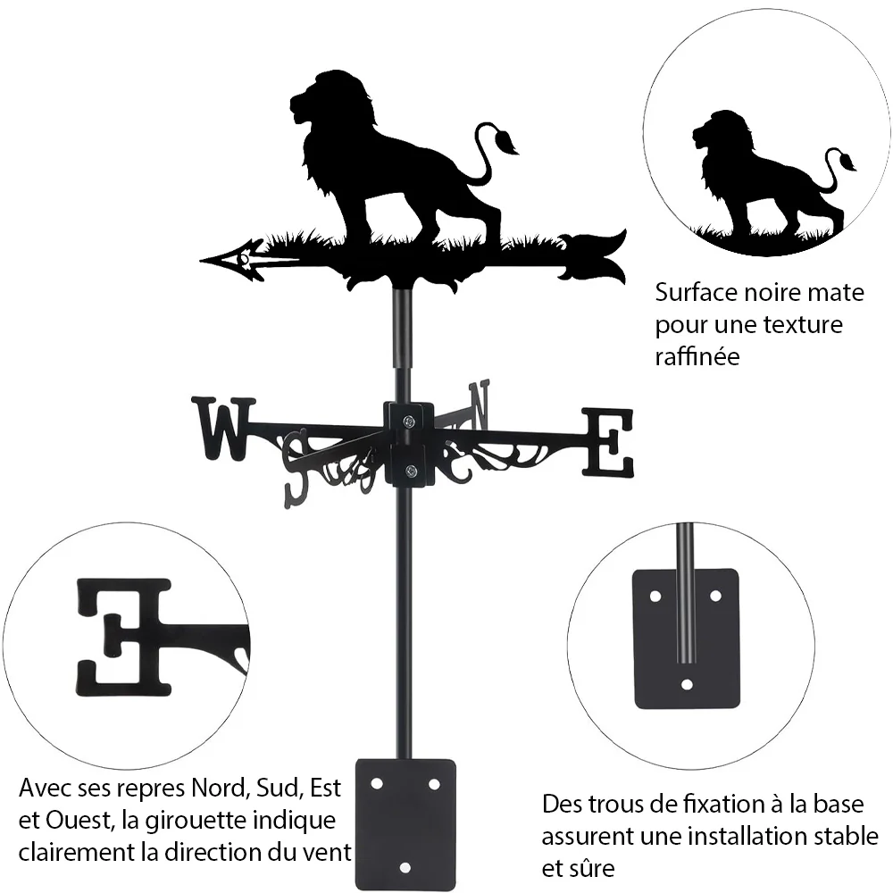 Girouette en Acier Inoxydable Lion - Image 17