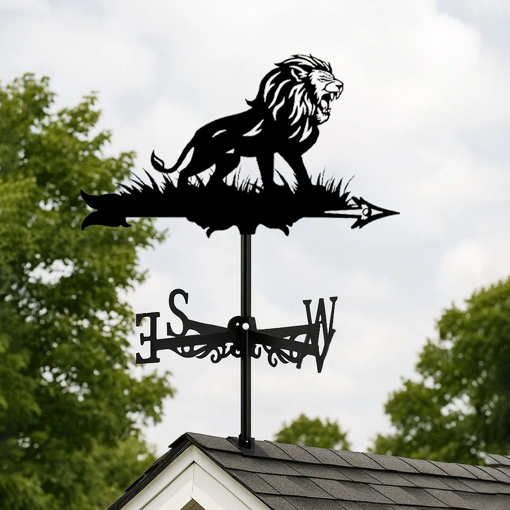 Girouette en Acier Inoxydable Lion