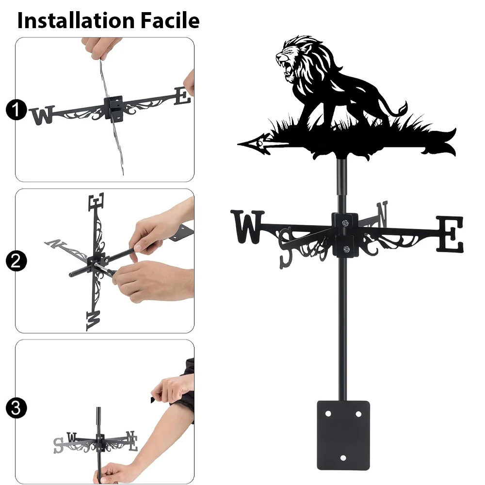 Girouette en Acier Inoxydable Lion - Image 16
