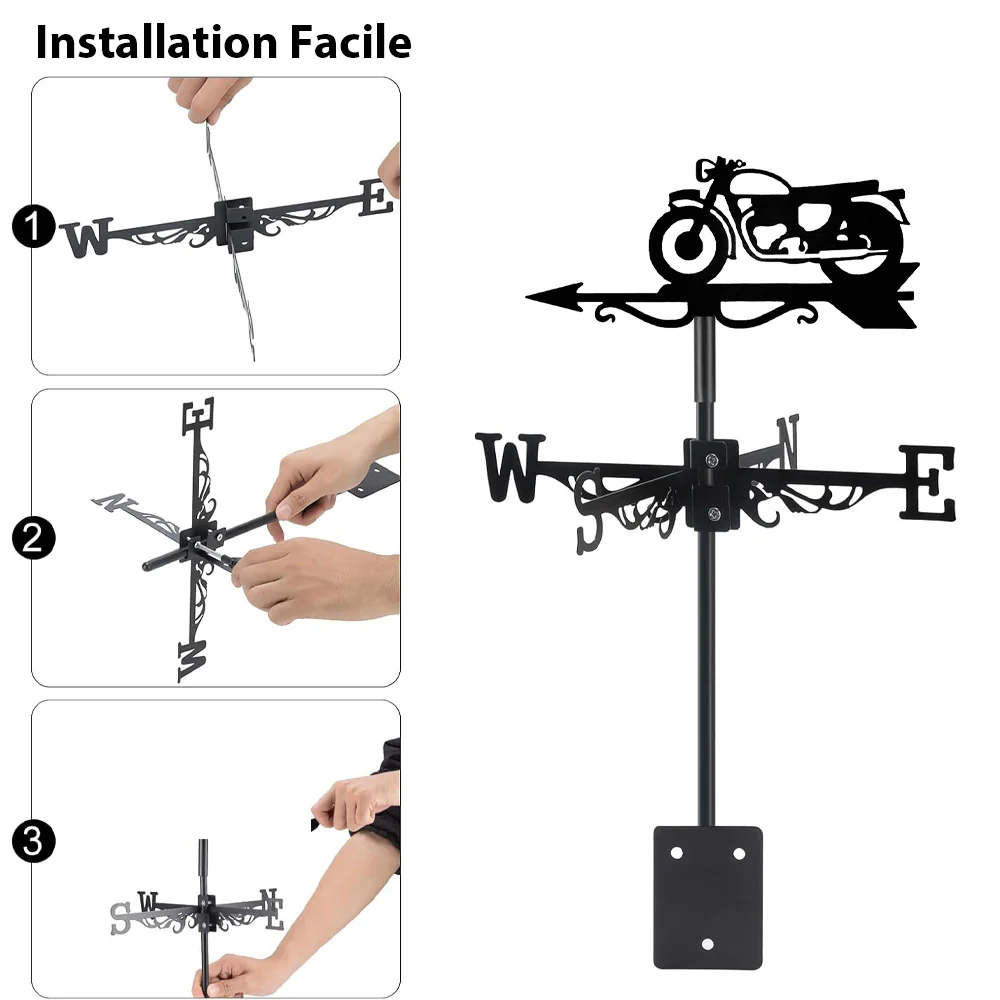 Girouette en Acier Inoxydable Moto - Image 16