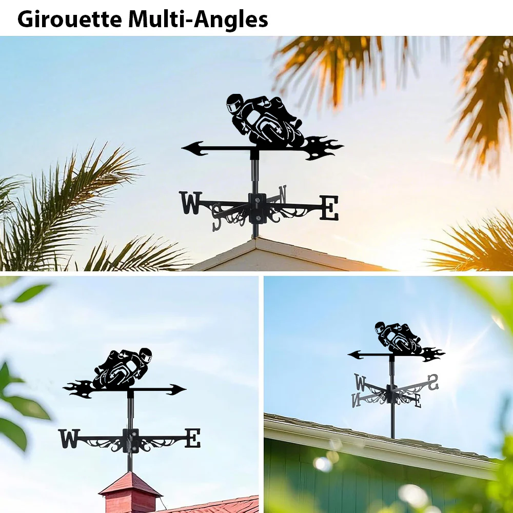 Girouette en Acier Inoxydable Moto de Course - Image 3