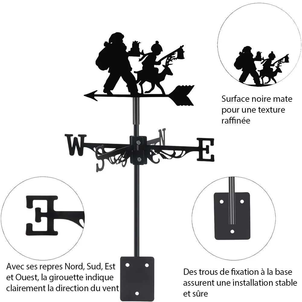 Girouette en Acier Inoxydable Père Noël - Image 15