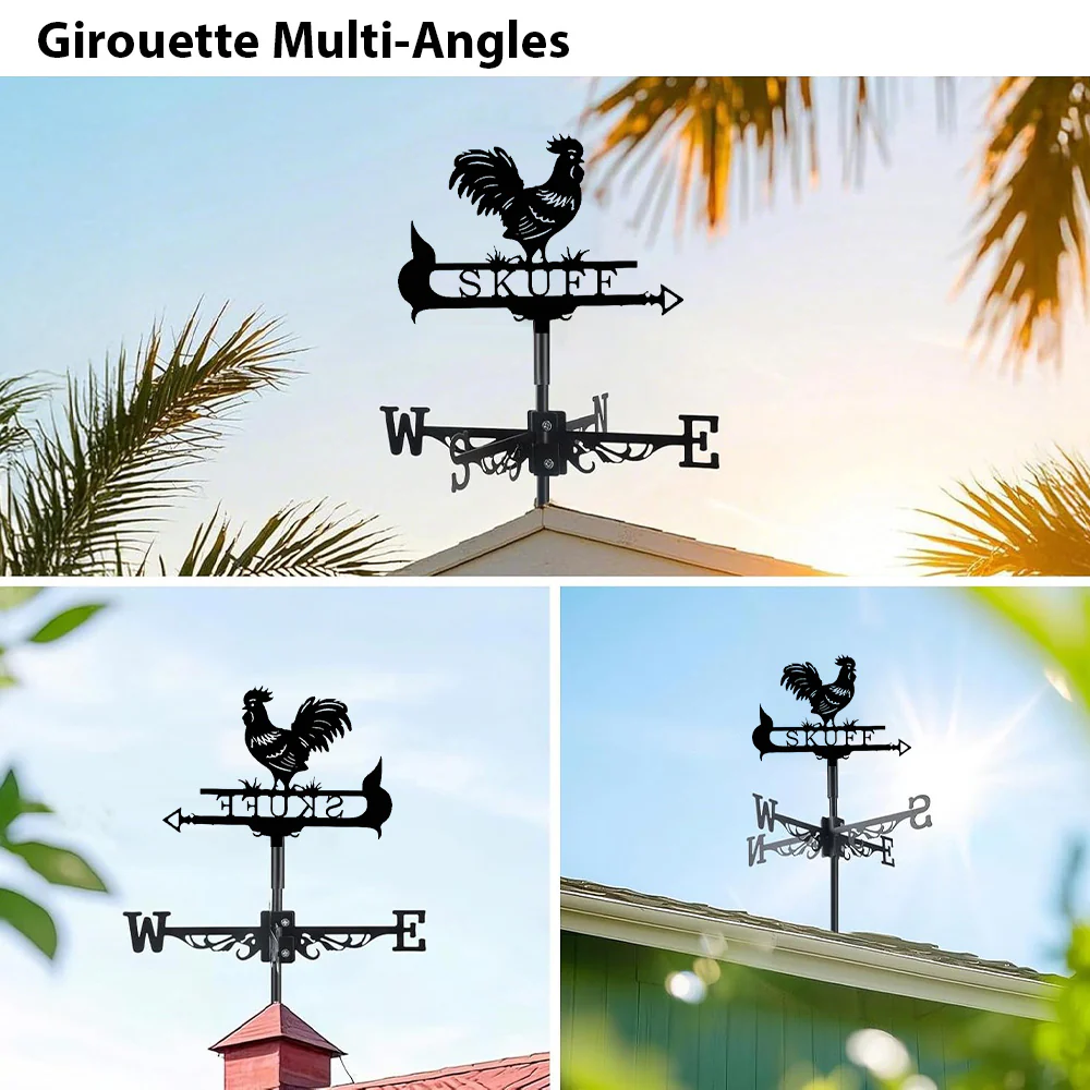 Girouette en Acier Inoxydable Poule - Image 3
