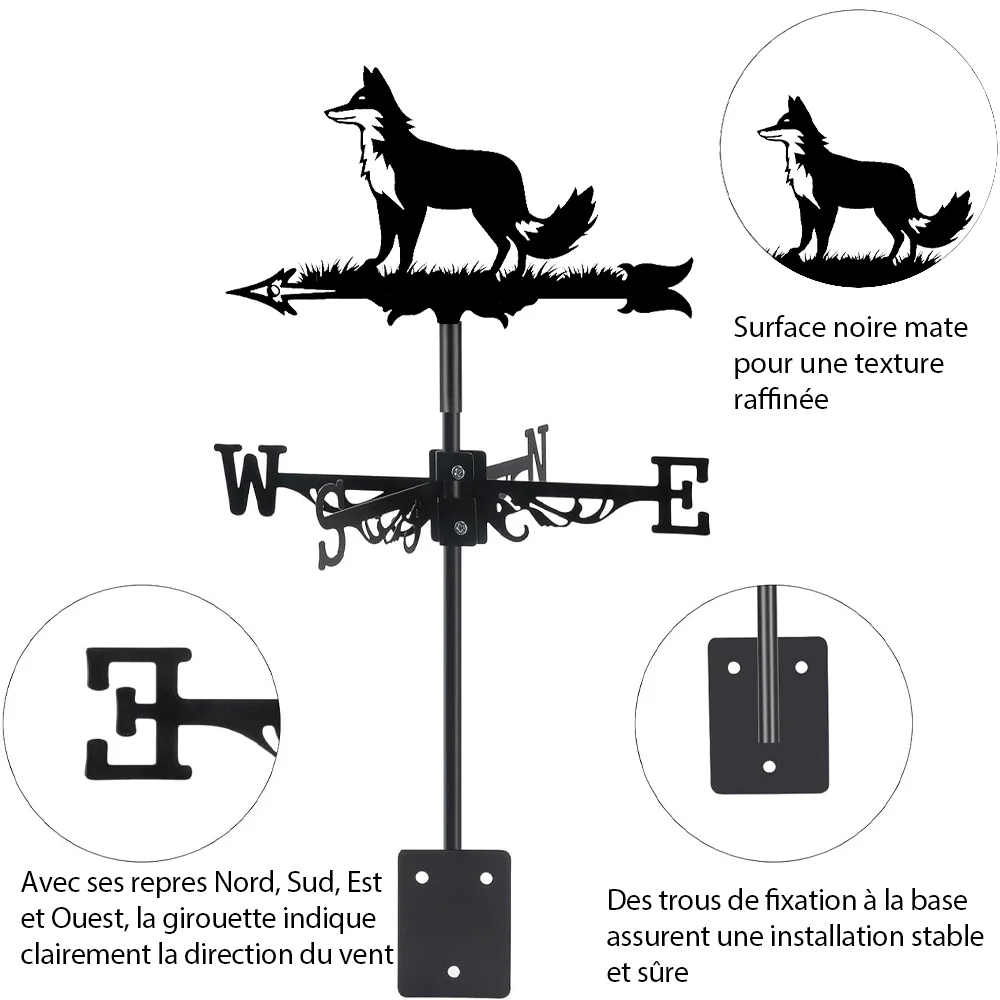 Girouette en Acier Inoxydable Renard - Image 15