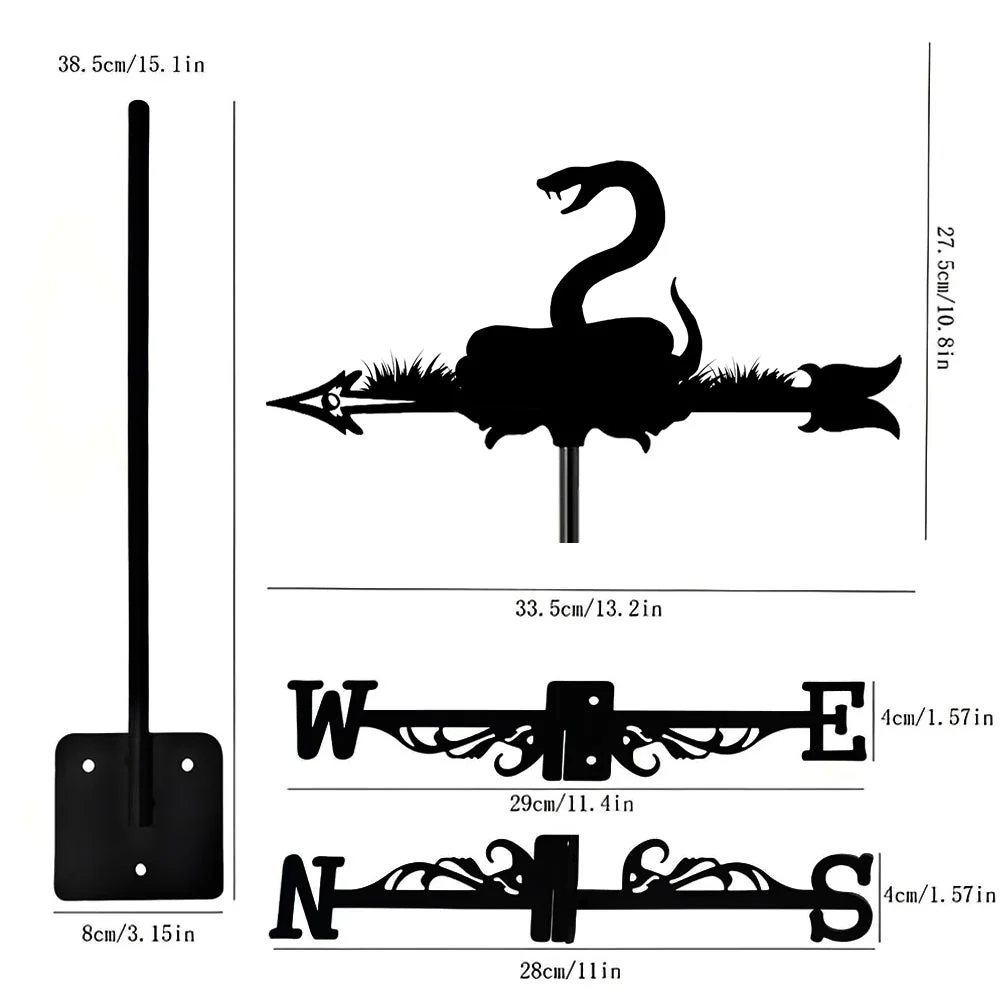 Girouette en Acier Inoxydable Serpent - Image 19
