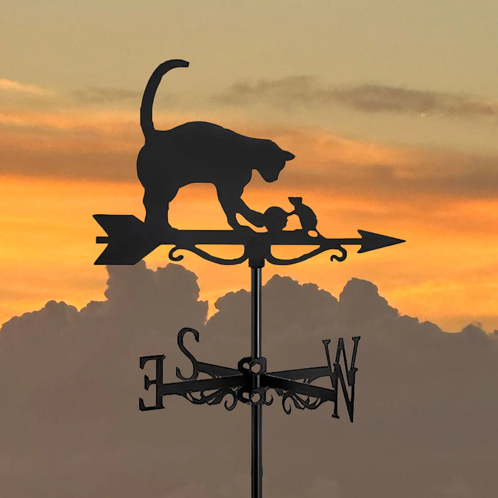 Girouette en Acier Inoxydable Souris et Chat - Image 5