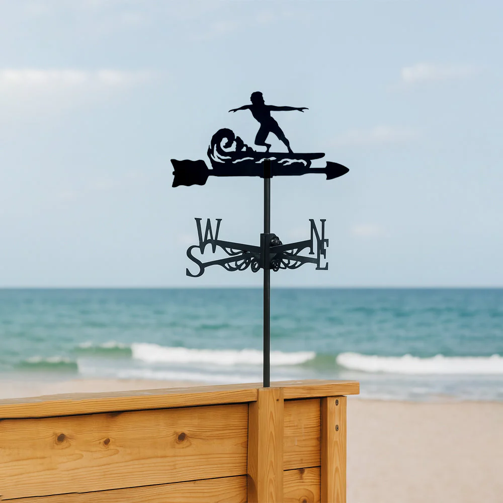 Girouette en Acier Inoxydable Surfeur