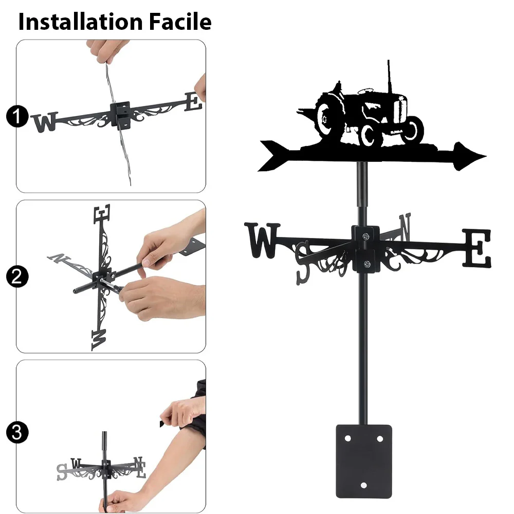 Girouette en Acier Inoxydable Tracteur - Image 7