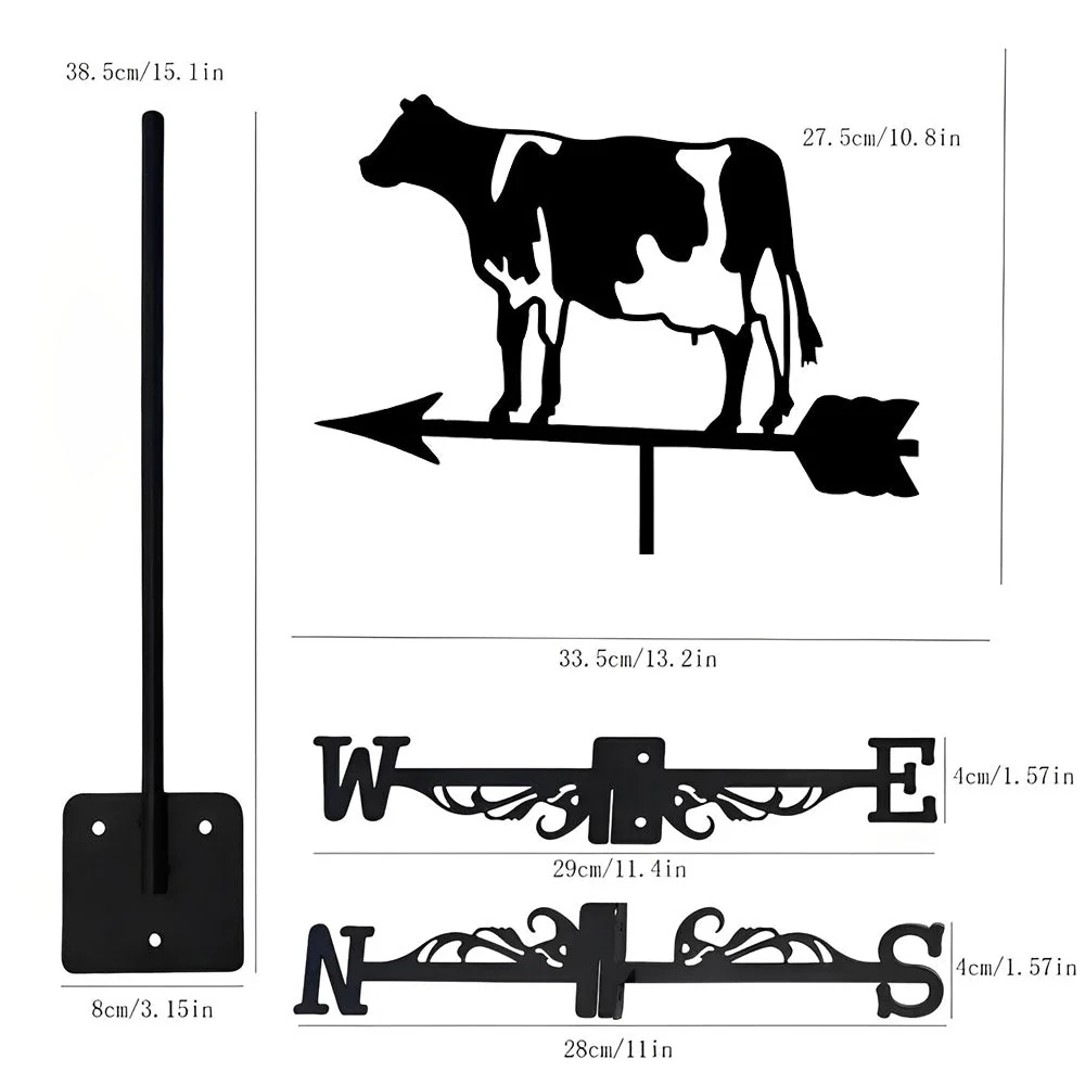 Girouette en Acier Inoxydable Vache - Image 10