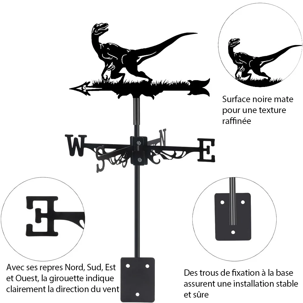 Girouette en Acier Inoxydable Vélociraptor - Image 9