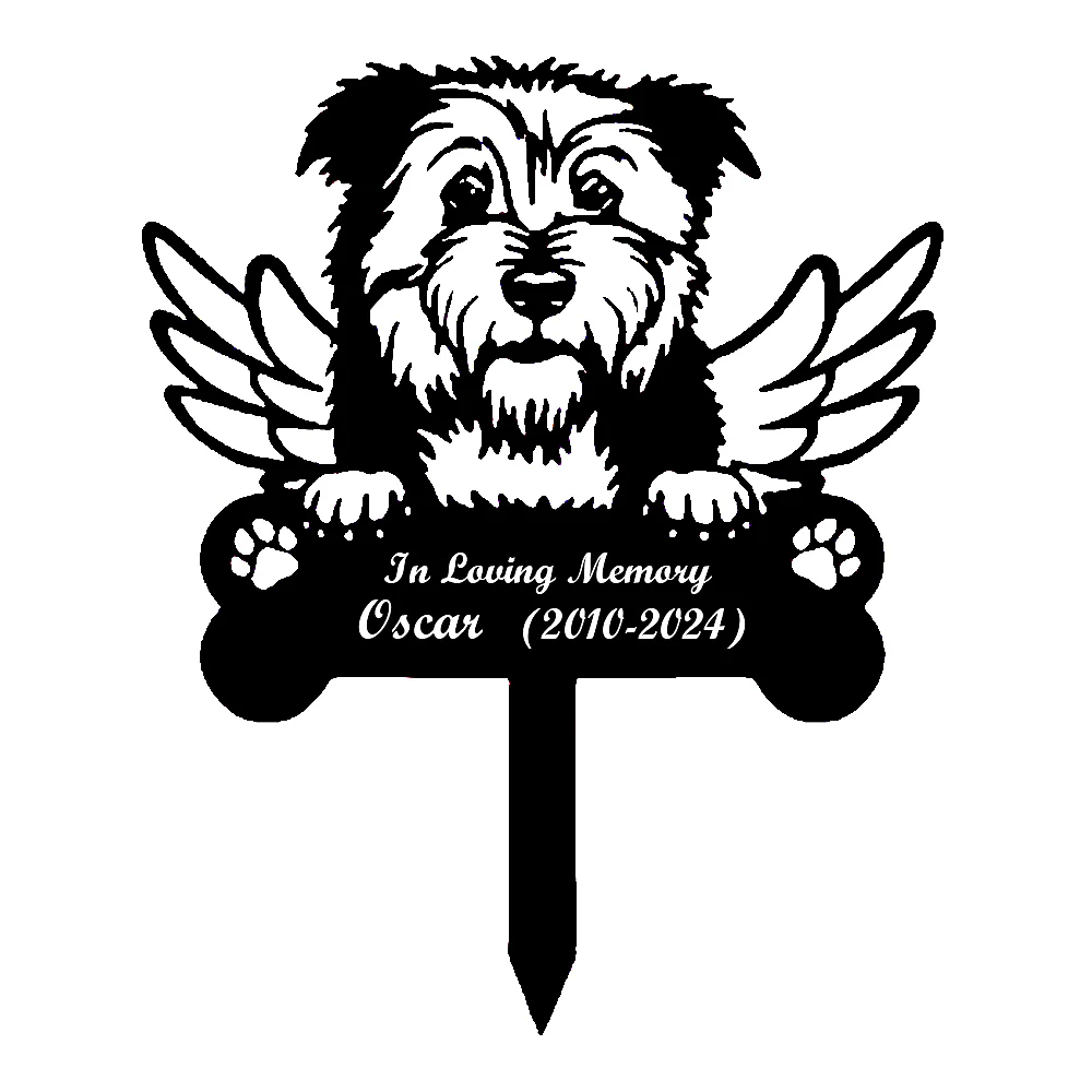 Glen of Imaal Terrier Tuteur Commémoratif Personnalisé avec Ailes - Image 15