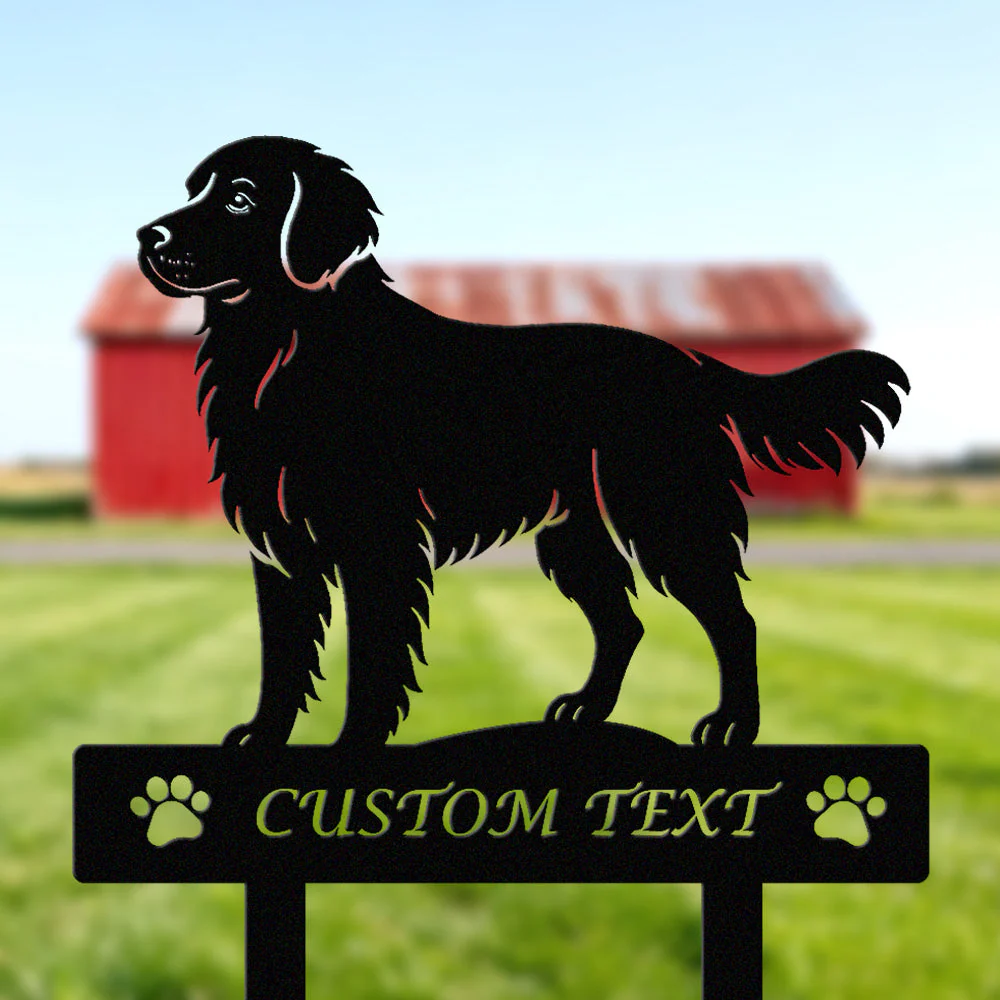 Golden Retriever Silhouette de Chien Personnalisée Piquet de Jardin en Métal - Image 2