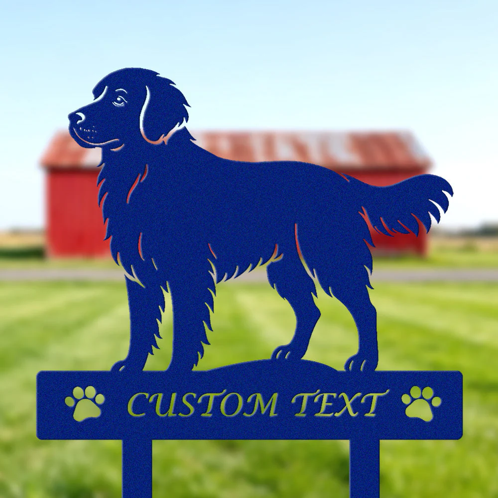 Golden Retriever Silhouette de Chien Personnalisée Piquet de Jardin en Métal - Image 6