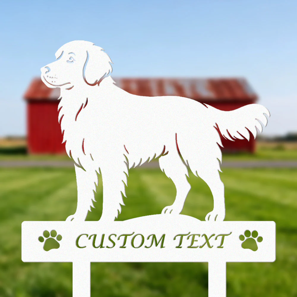 Golden Retriever Silhouette de Chien Personnalisée Piquet de Jardin en Métal - Image 8