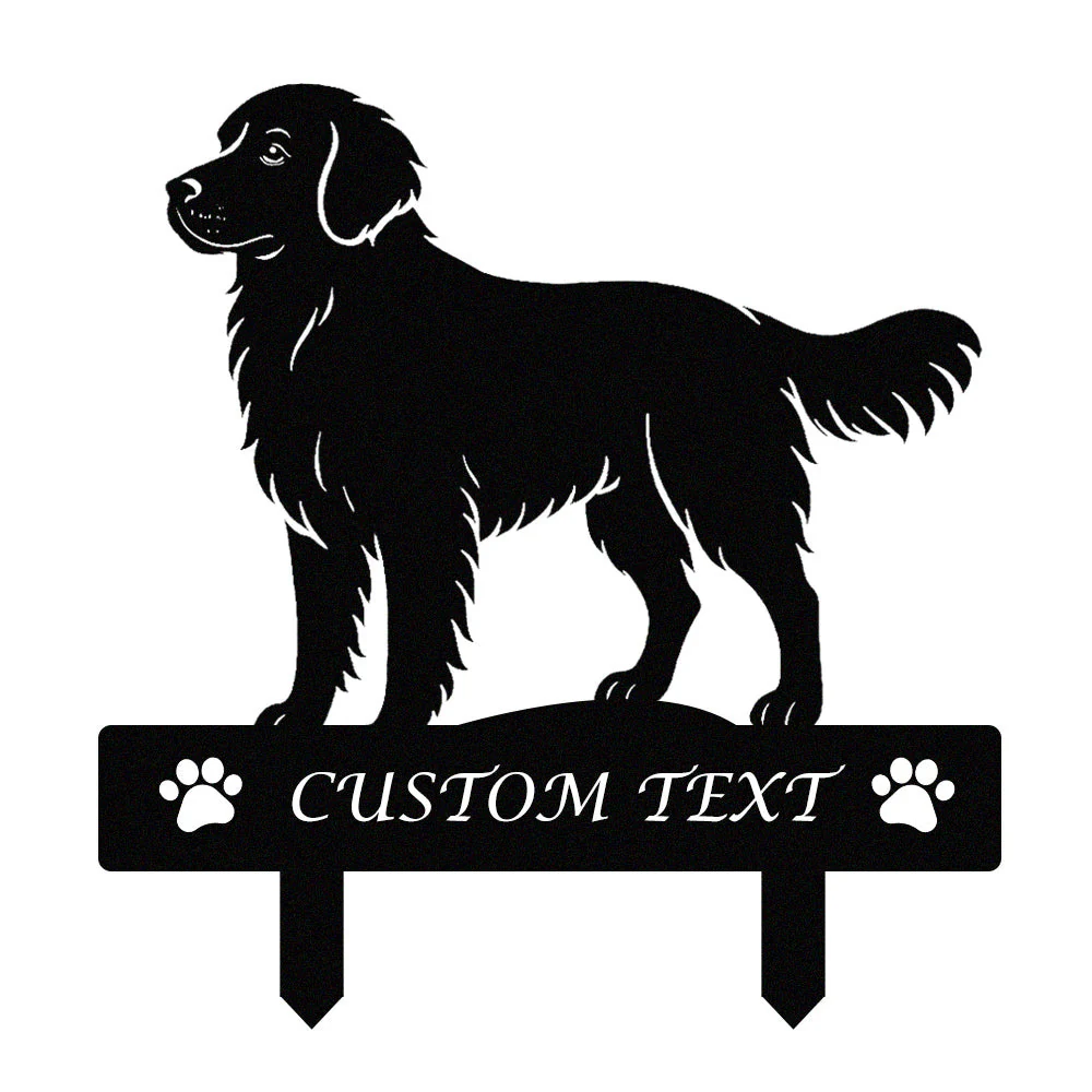 Golden Retriever Silhouette de Chien Personnalisée Piquet de Jardin en Métal - Image 9
