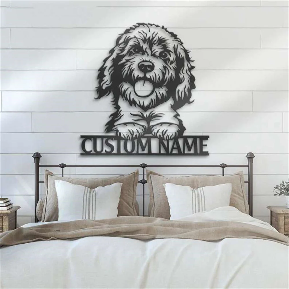 Goldendoodle Art Mural en Métal Personnalisé pour Amoureux des Chiens - Image 4