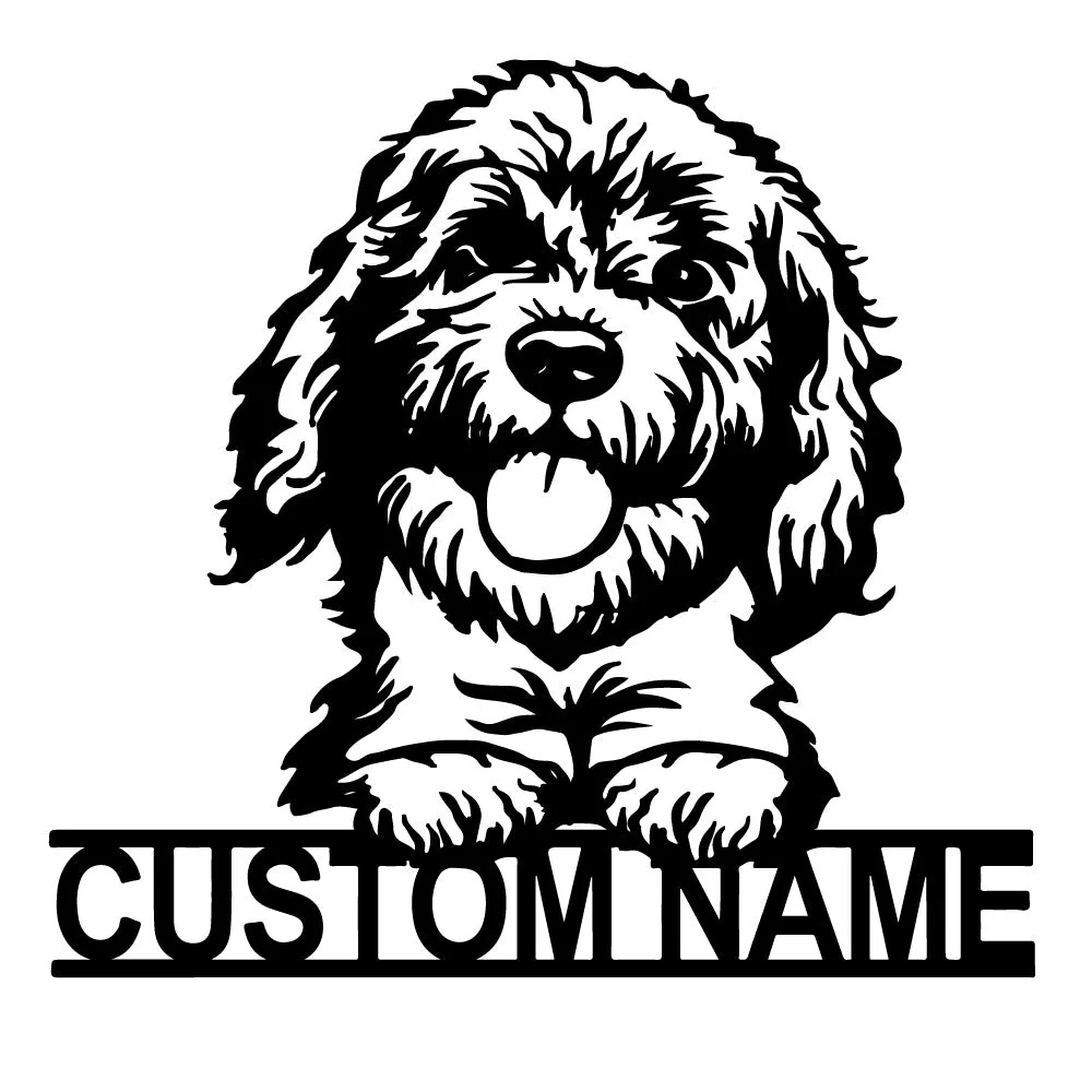 Goldendoodle Art Mural en Métal Personnalisé pour Amoureux des Chiens - Image 5