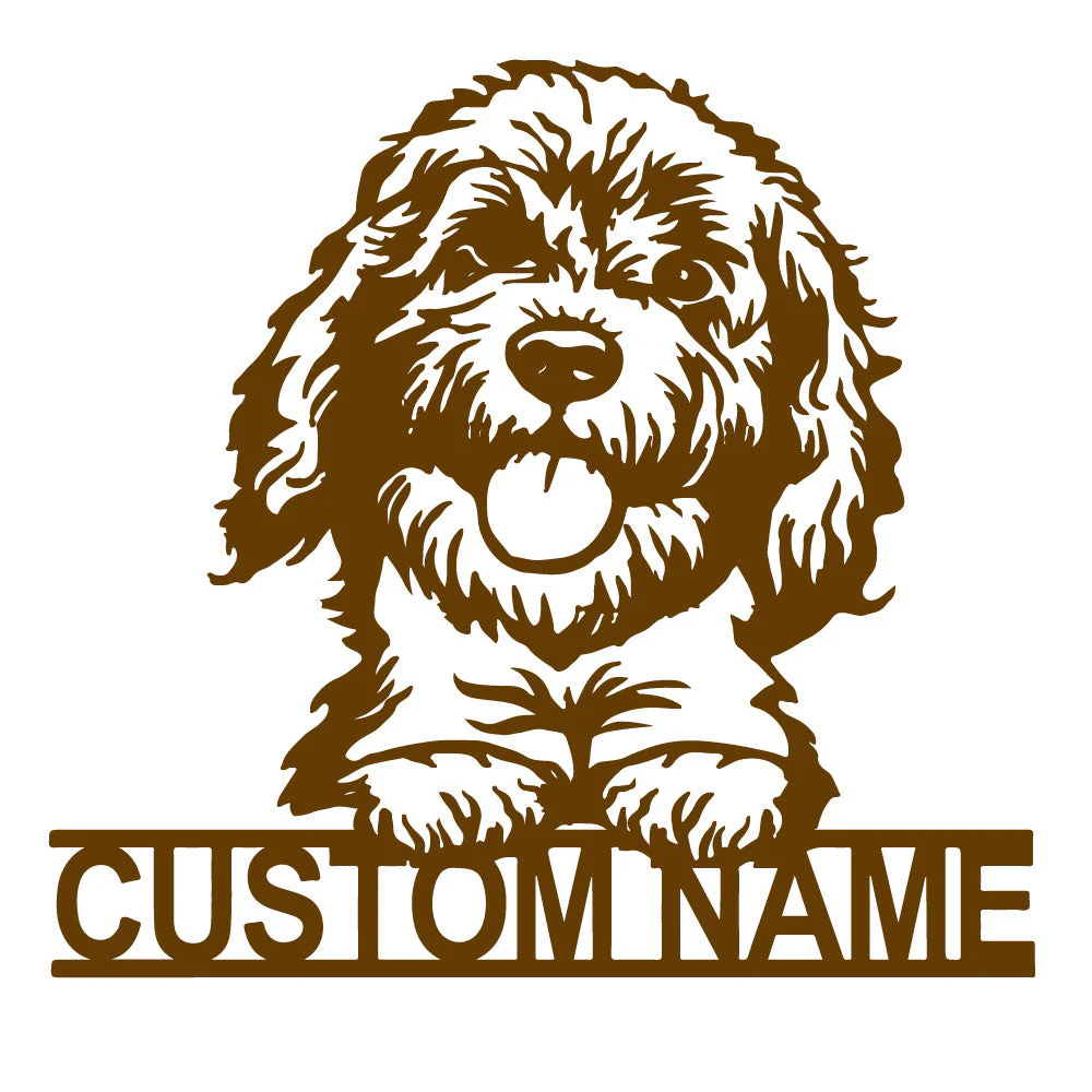 Goldendoodle Art Mural en Métal Personnalisé pour Amoureux des Chiens - Image 6