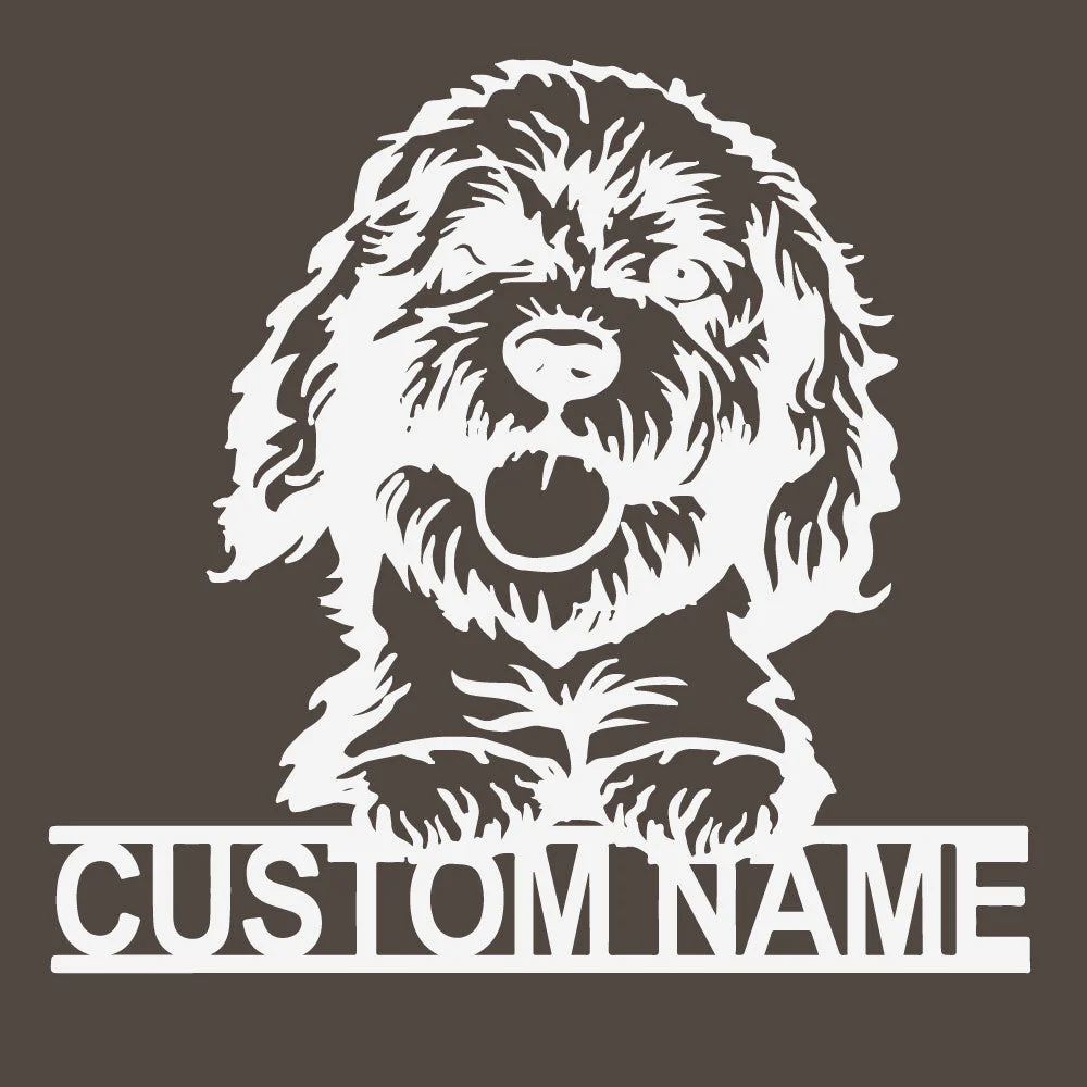Goldendoodle Art Mural en Métal Personnalisé pour Amoureux des Chiens - Image 8