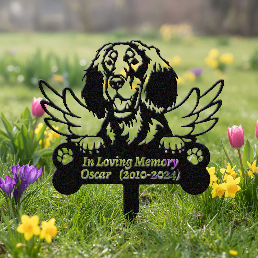 Gordon Setter Tuteur Commémoratif Personnalisé avec Ailes