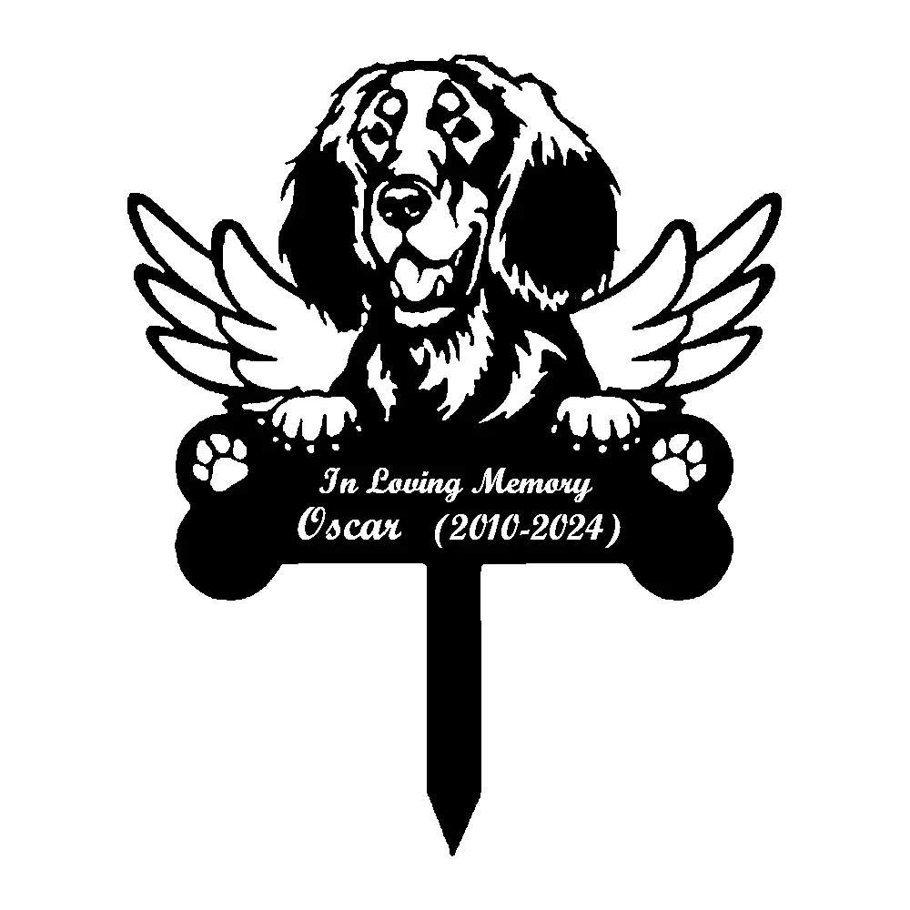Gordon Setter Tuteur Commémoratif Personnalisé avec Ailes - Image 13
