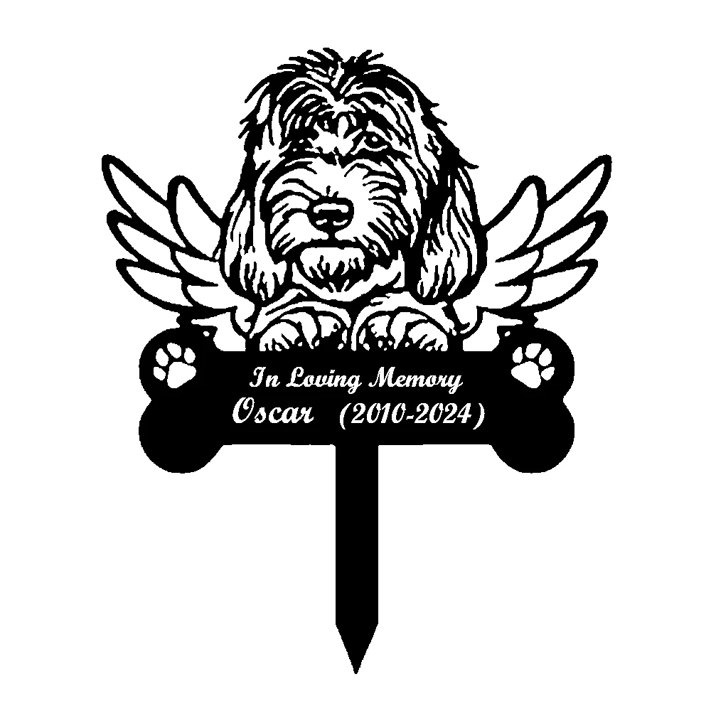 Grand Basset Griffon Vendéen Tuteur Commémoratif Personnalisé avec Ailes - Image 15