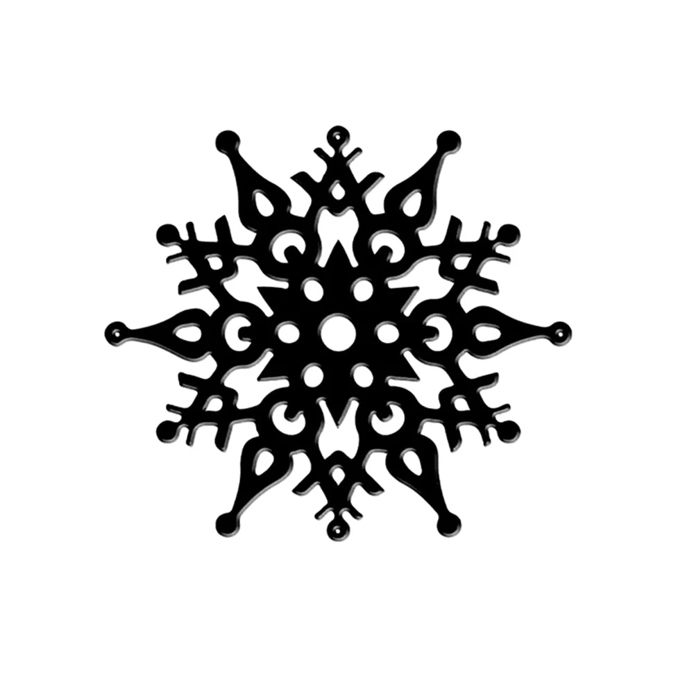 Grand Flocon de Neige Style Boho Plaque en Métal Décoratif Mural - Image 4