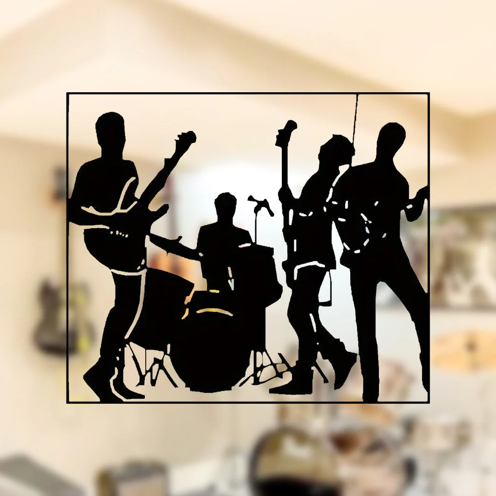 Groupe de Rock Dynamique Plaque en Métal Décoratif Mural