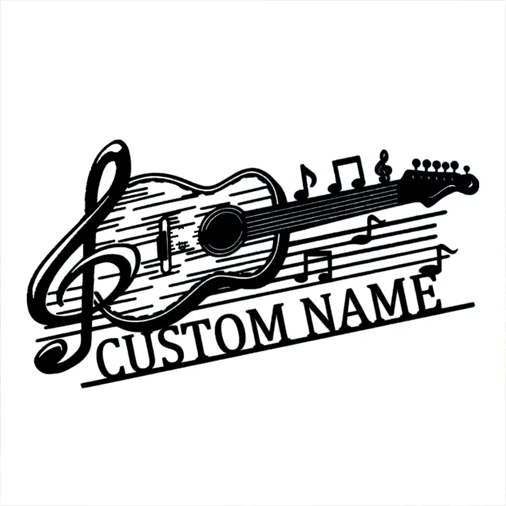Guitare Personnalisée Plaque en Métal Décoratif Mural - Image 5