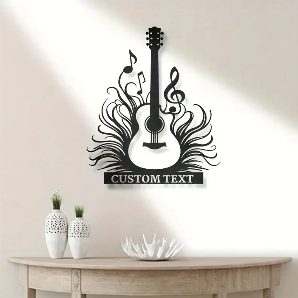 Guitare Personnalisée Plaque en Métal Décoratif Mural - Image 2