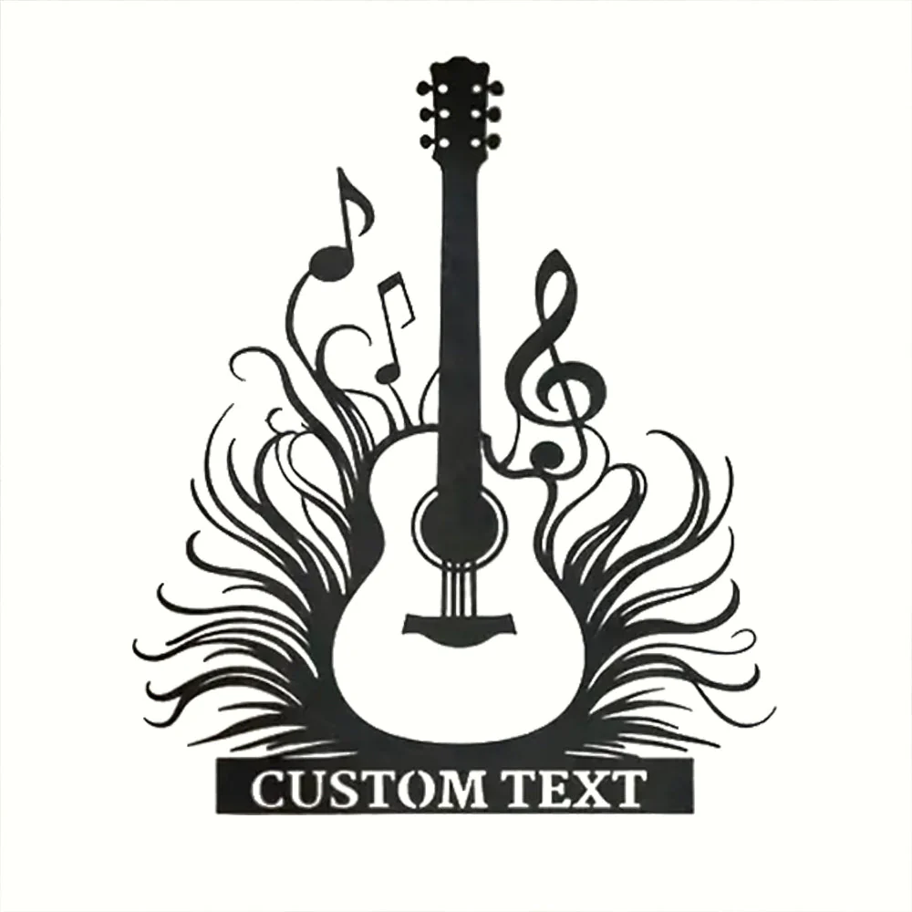 Guitare Personnalisée Plaque en Métal Décoratif Mural - Image 3
