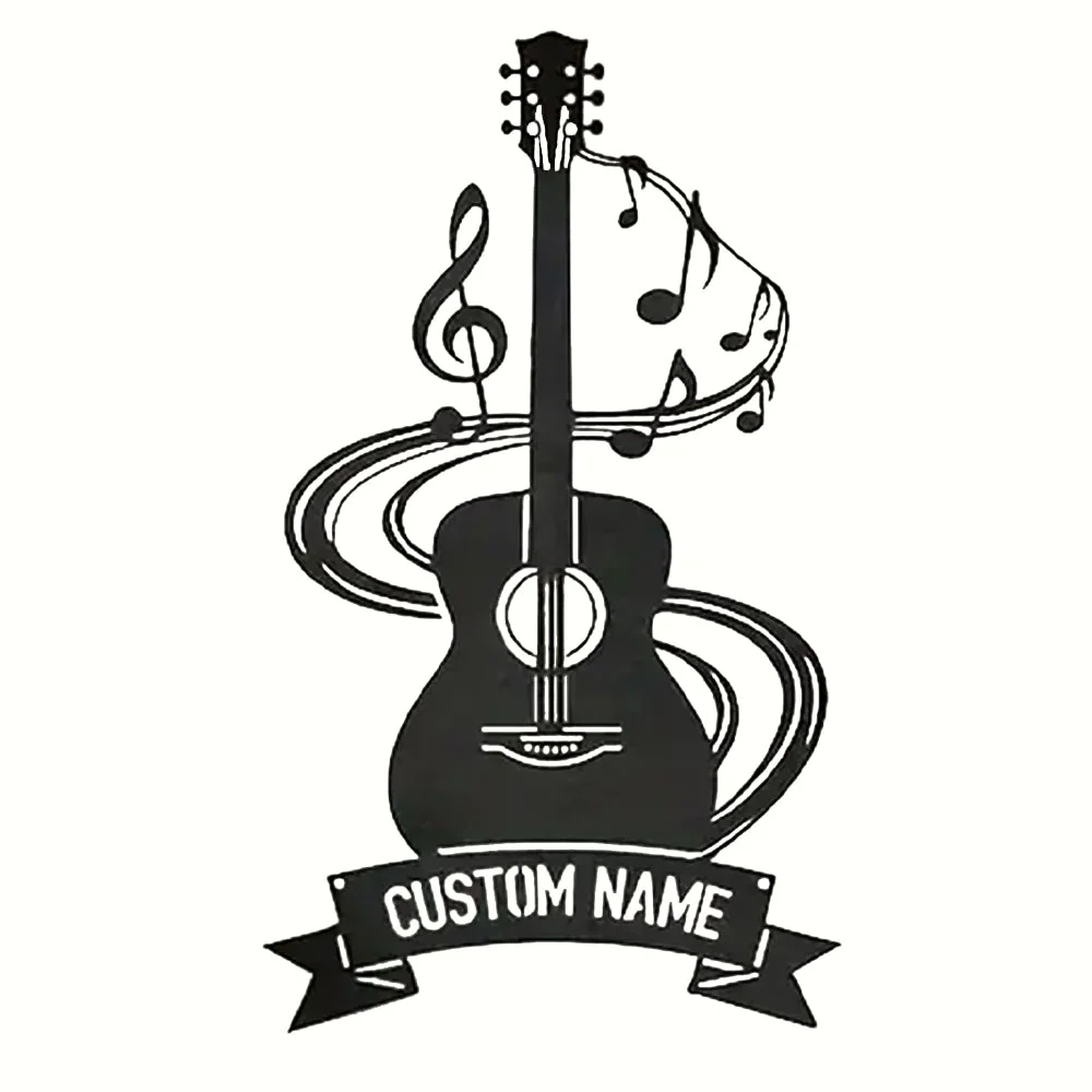 Guitare Personnalisée Plaque en Métal Décoratif Mural - Image 5