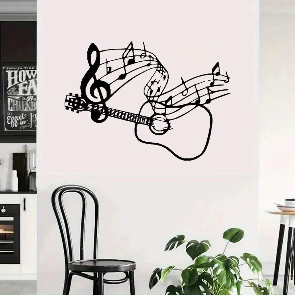 Guitare Plaque en Métal Décoratif Mural