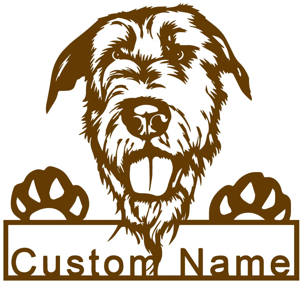 Irish Wolfhound Plaque en Métal Art Personnalisée - Image 8