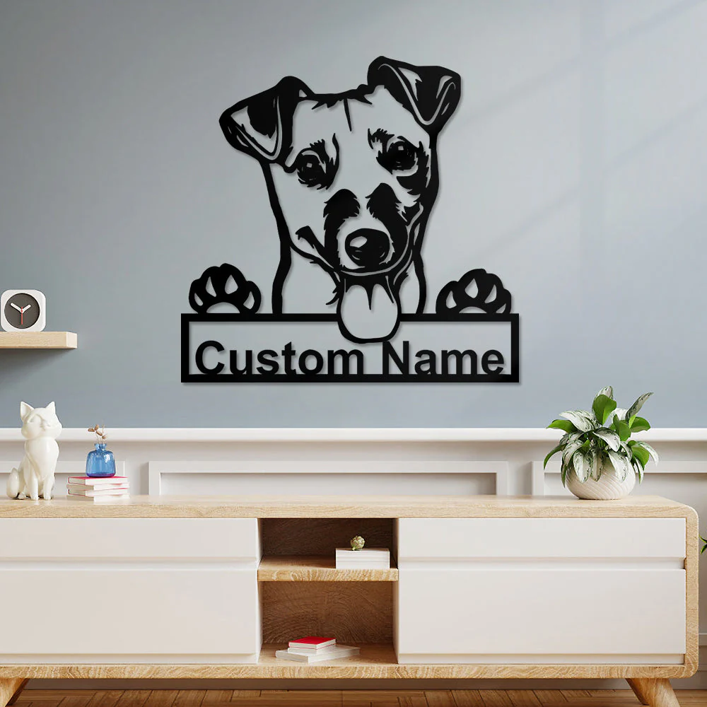 Jack Russell Terrier Art en Métal Plaque de Nom en Métal Personnalisée - Image 2