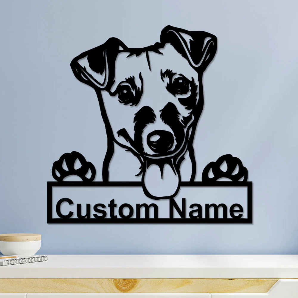 Jack Russell Terrier Art en Métal Plaque de Nom en Métal Personnalisée - Image 4