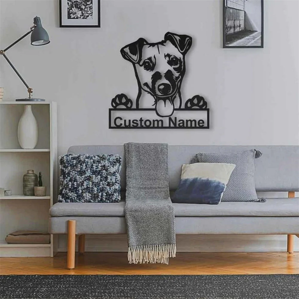 Jack Russell Terrier Art en Métal Plaque de Nom en Métal Personnalisée - Image 7