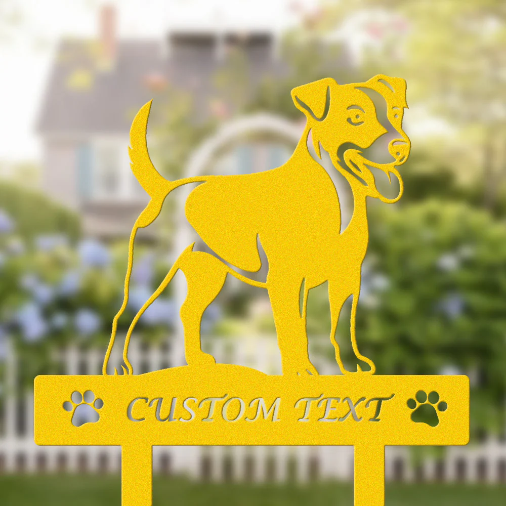 Jack Russell Terrier Silhouette de Chien Personnalisée Piquet de Jardin en Métal - Image 7