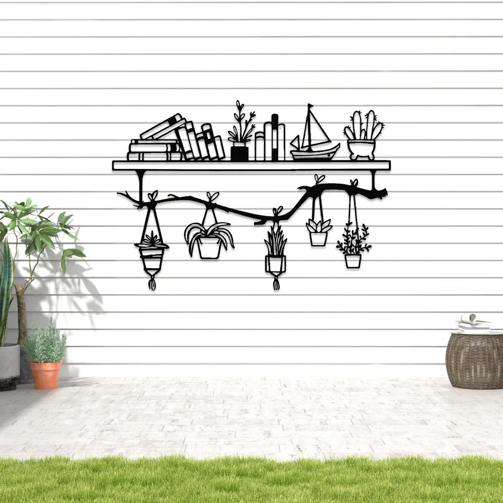 Jardin Fleuri Métal Décoratif Mural - Décoration Murale Intérieur et Extérieur - Image 8