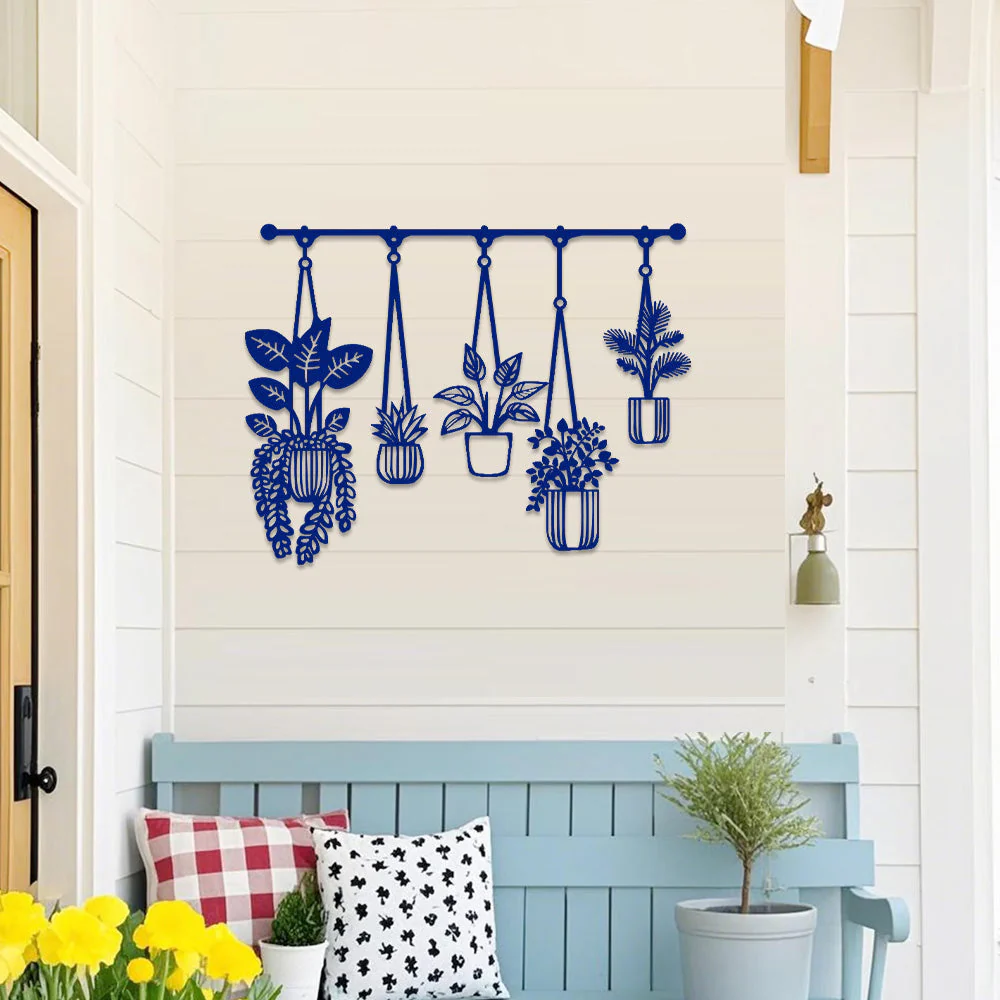 Jardin Fleuri Métal Décoratif Mural - Décoration Murale Intérieur et Extérieur - Image 7