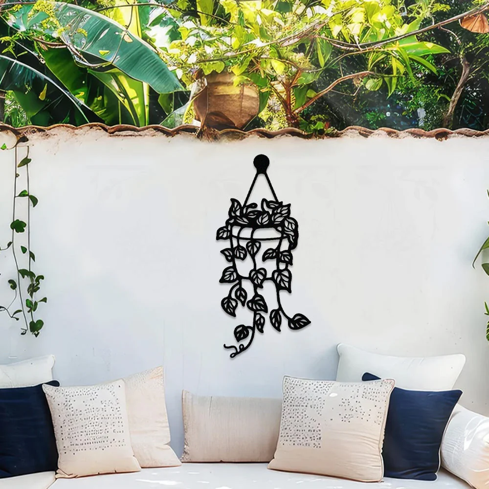 Jardin Fleuri Métal Décoratif Mural - Décoration Murale Intérieur et Extérieur