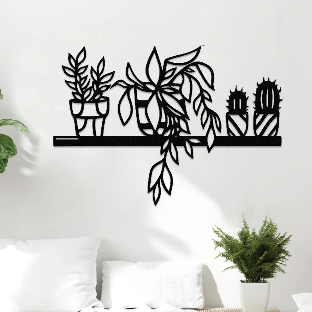Jardin Fleuri Métal Décoratif Mural - Décoration Murale Intérieur et Extérieur - Image 2