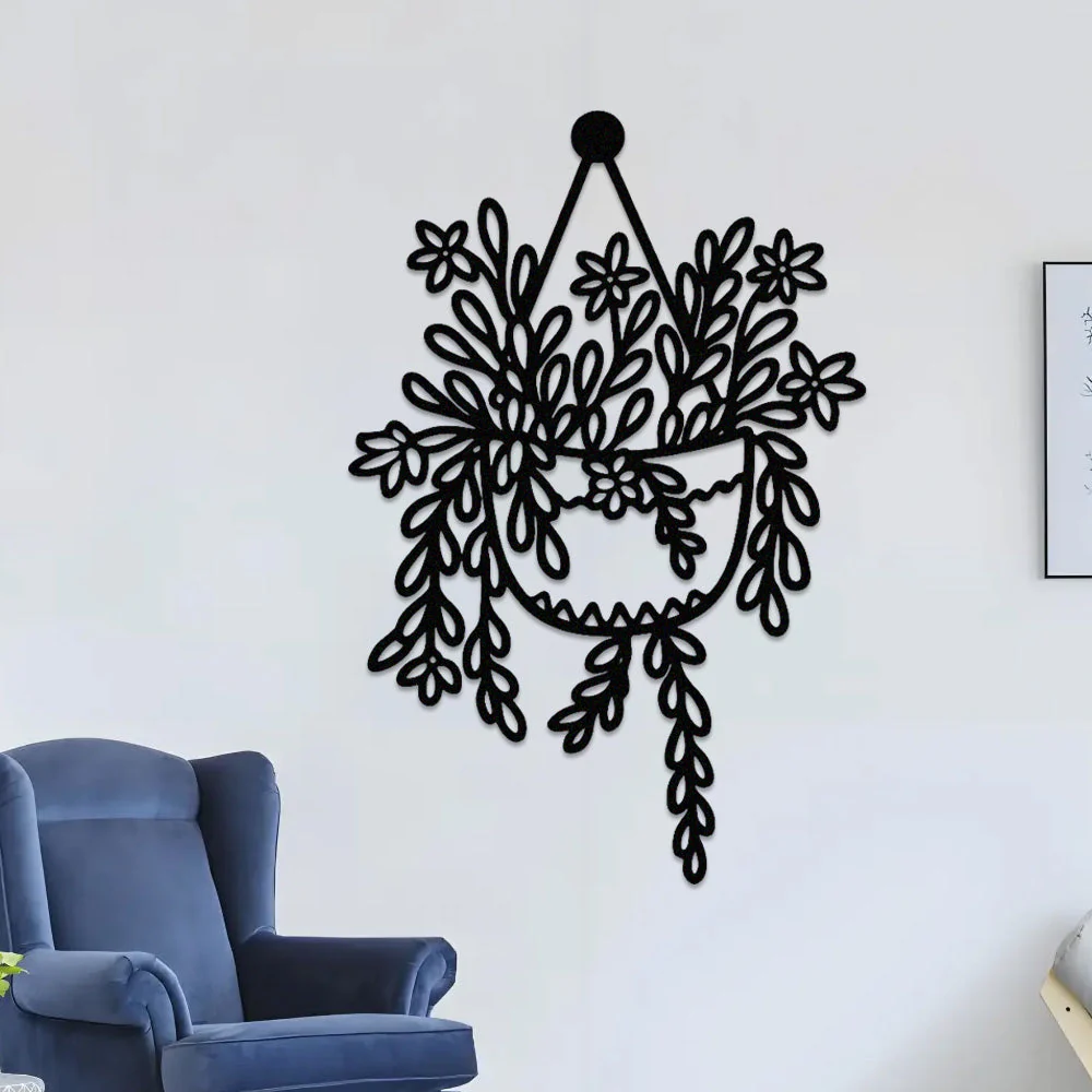 Jardin Fleuri Métal Décoratif Mural - Décoration Murale Intérieur et Extérieur