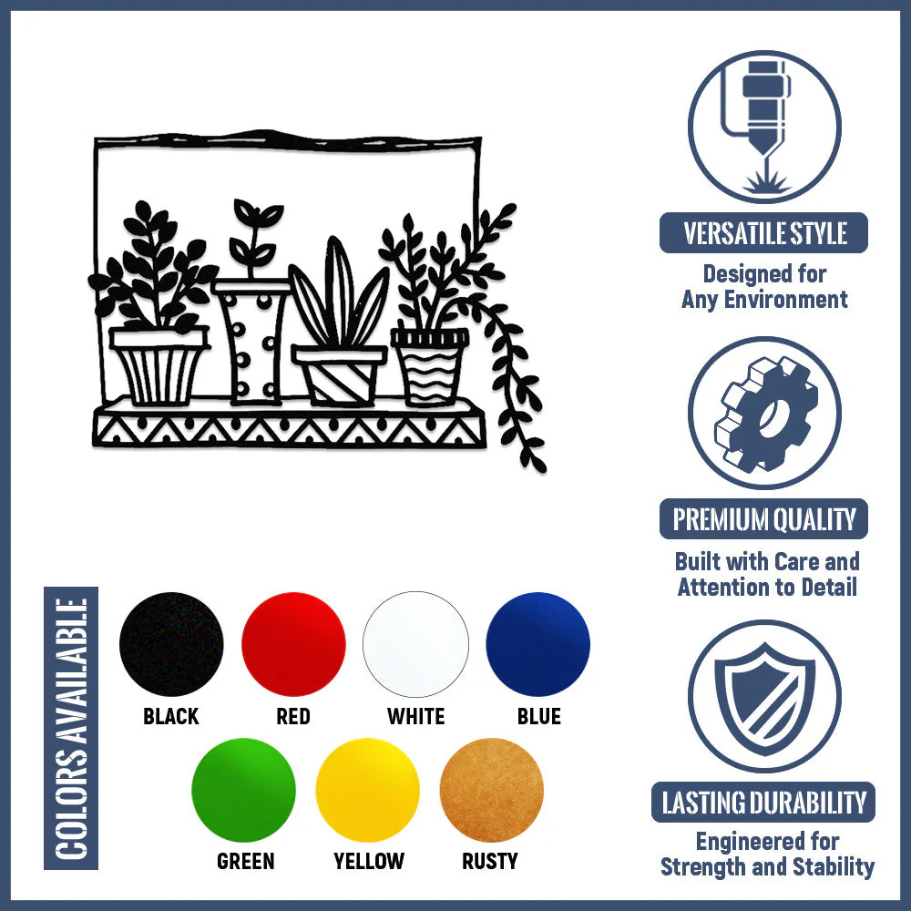 Jardin Fleuri Métal Décoratif Mural - Décoration Murale Intérieur et Extérieur - Image 10