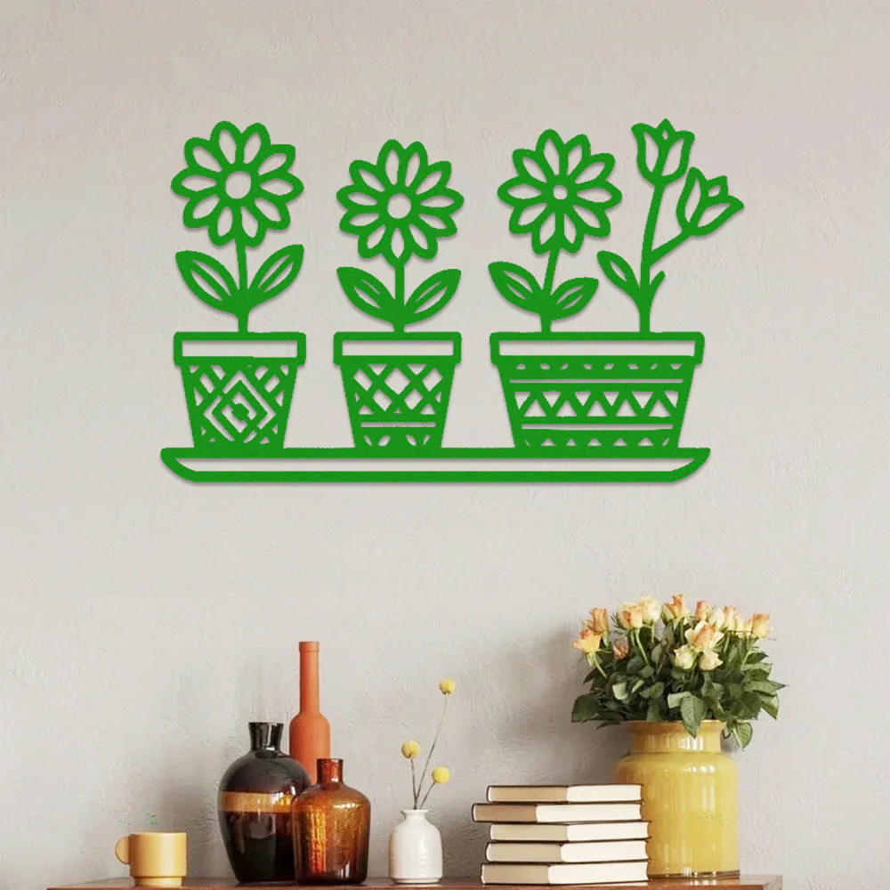Jardin Fleuri Métal Décoratif Mural - Décoration Murale Intérieur et Extérieur - Image 6