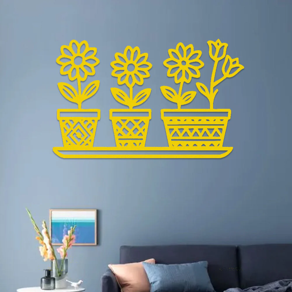 Jardin Fleuri Métal Décoratif Mural - Décoration Murale Intérieur et Extérieur - Image 8